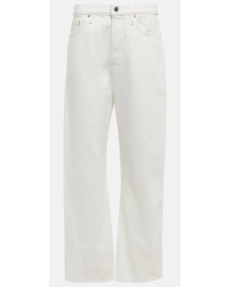 Totême Mid-Rise Straight Jeans Weiss