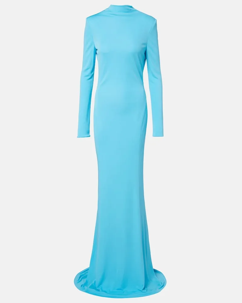 Tom Ford Robe aus Crêpe-Jersey Blau