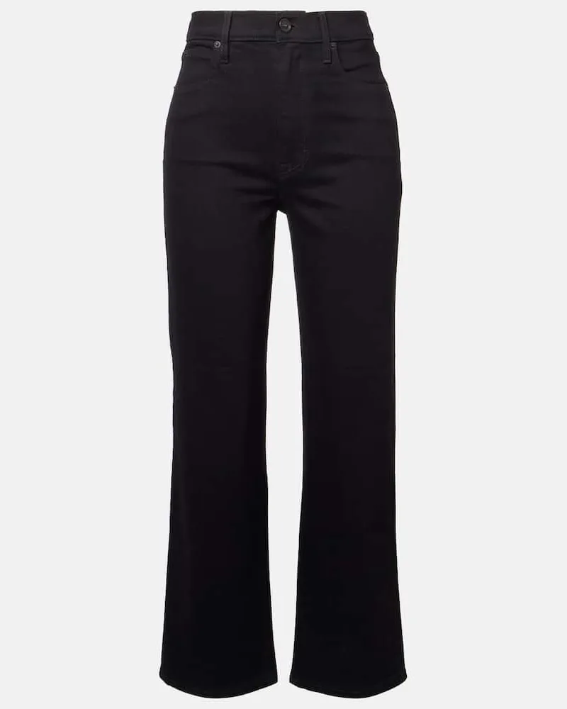 SLVRLAKE Mid-Rise Cropped Straight Jeans London Schwarz