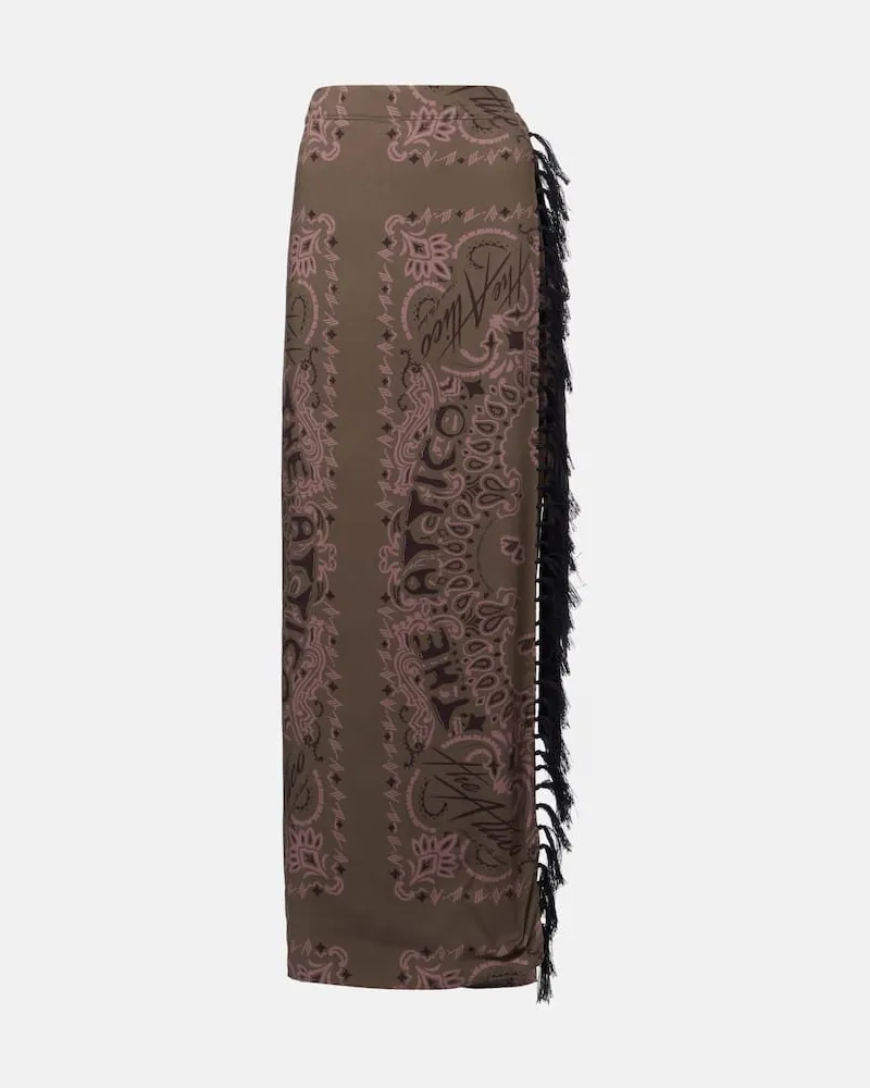ATTICO Pareo Bandana aus Baumwollmusselin Grün
