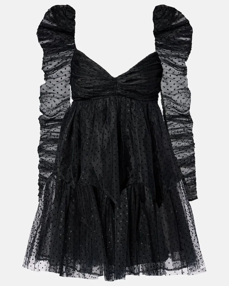 Zimmermann Minikleid aus Tüll Schwarz