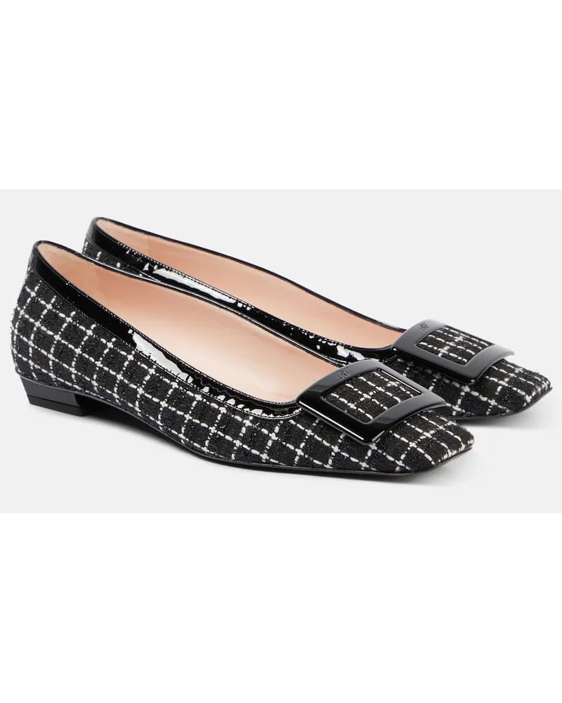 Roger Vivier Pumps Belle Vivier aus Bouclé Schwarz
