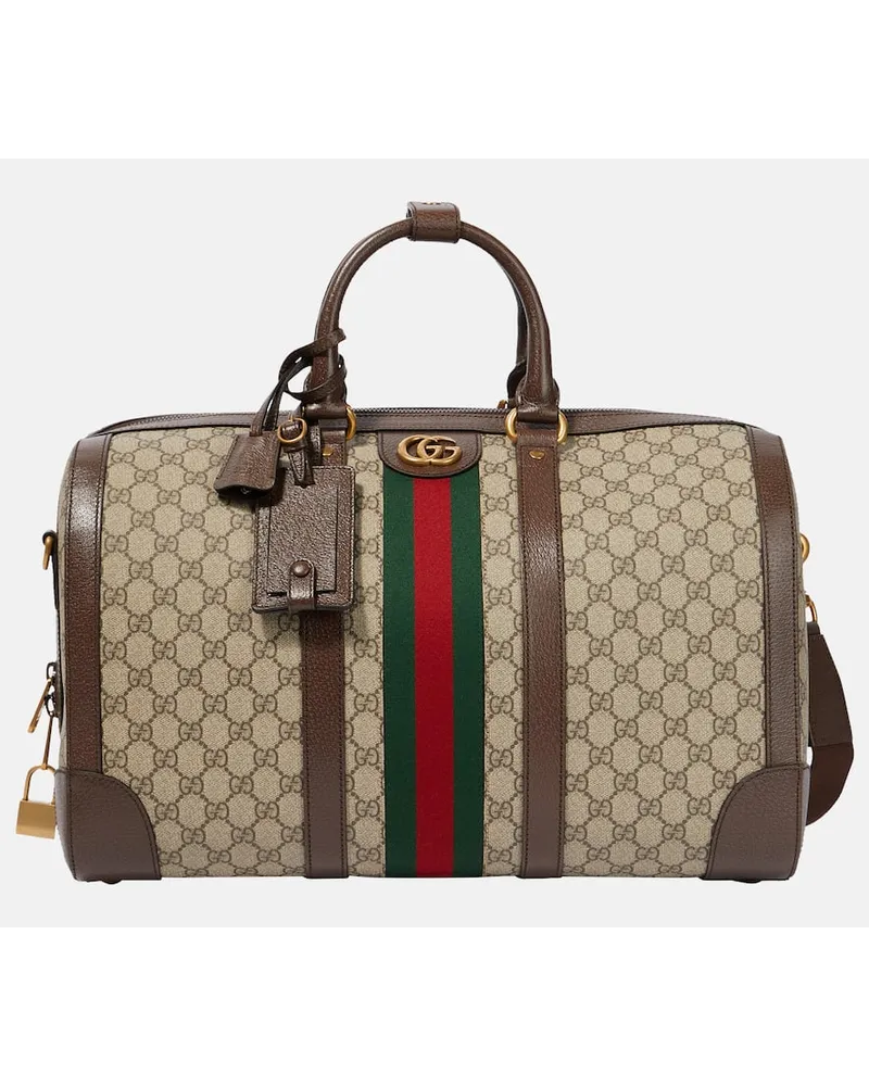 Gucci Weekender  Savoy Medium aus Canvas Beige