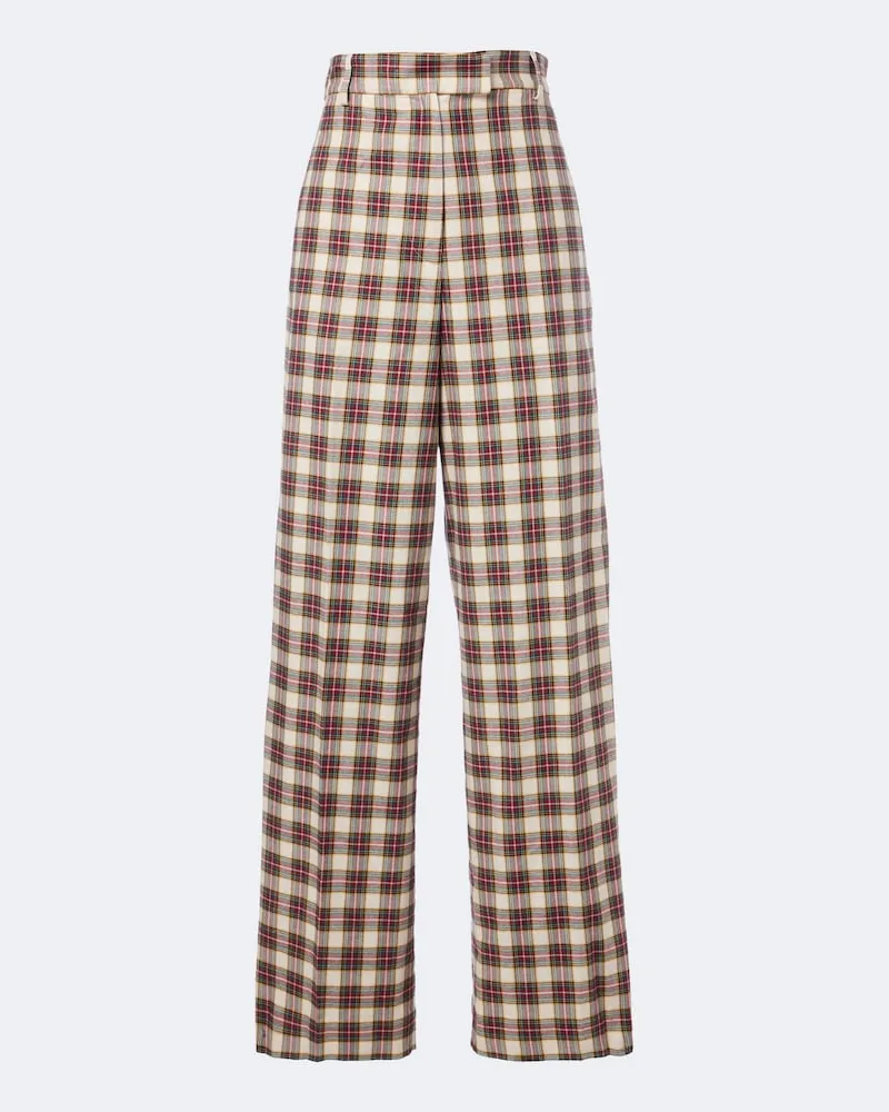 Dries van Noten Weite Hose aus Baumwolle Multicolor