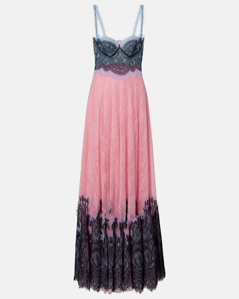 COSTARELLOS Robe Gallie aus Spitze Rosa