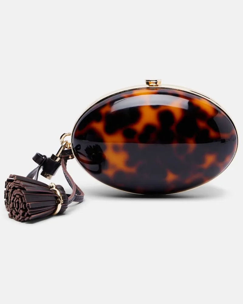 Self-Portrait Clutch Oval Small Braun