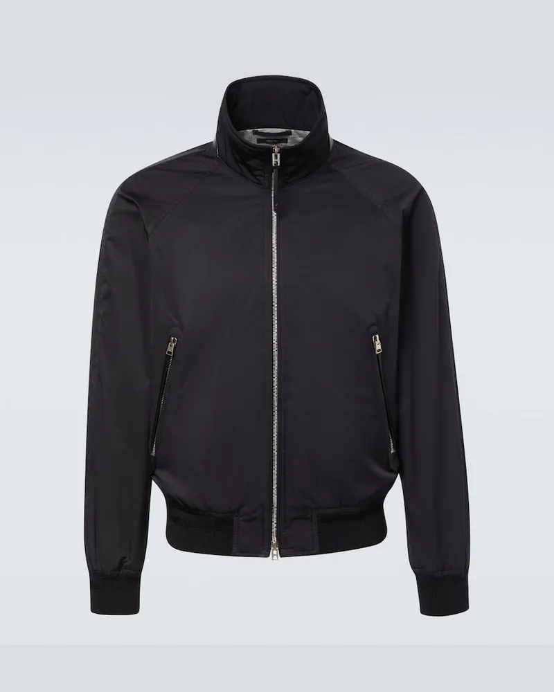 Tom Ford Jacke mit Leder Schwarz