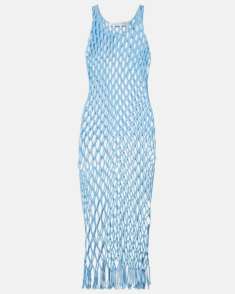 Christopher Esber Midikleid aus Mesh Blau