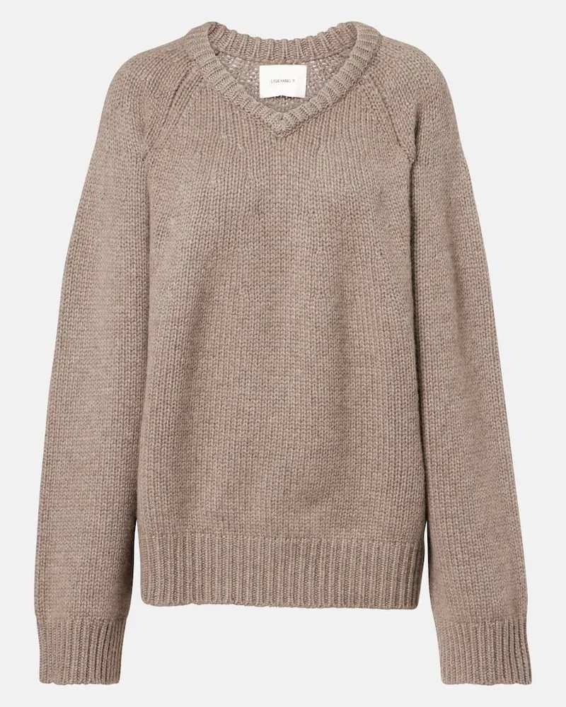Lisa Yang Oversize-Pullover Oia aus Kaschmir Beige