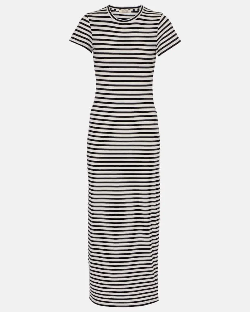 Nili Lotan Maxikleid aus Baumwoll-Jersey Schwarz