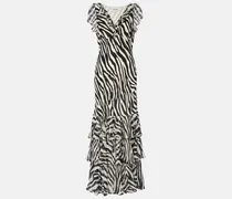 Bedrucktes Maxikleid Amelle aus Seide