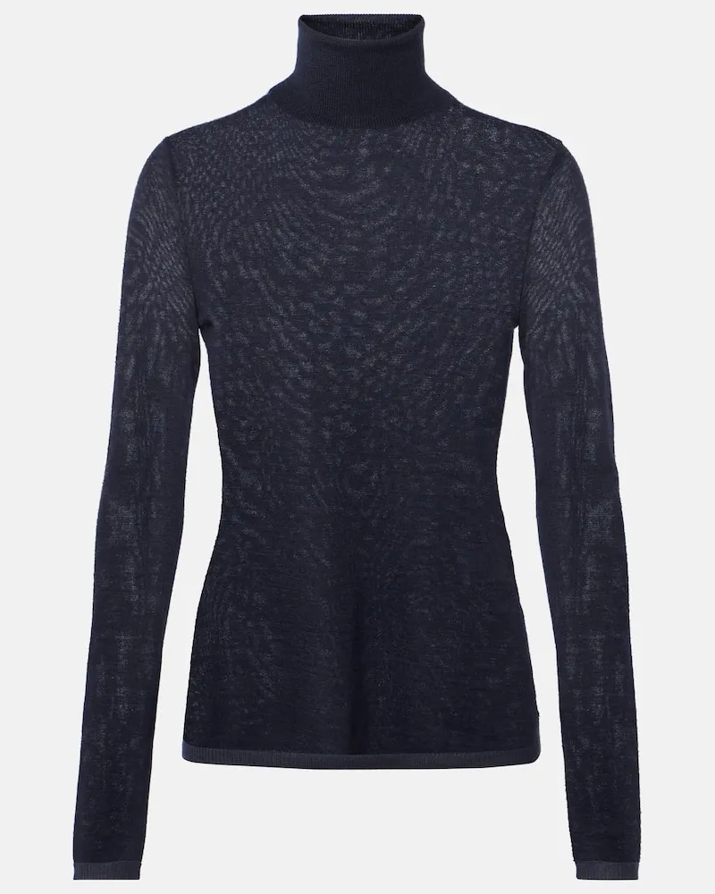 Gabriela Hearst Pullover Costa aus Kaschmir und Seide Blau