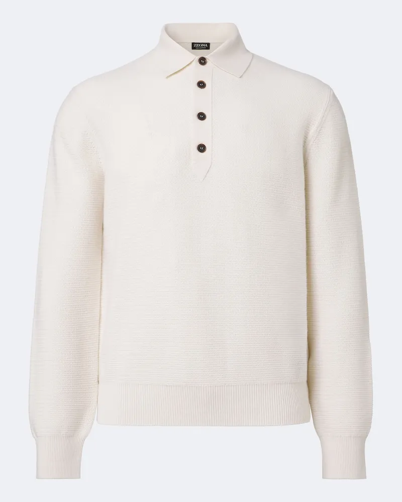 Ermenegildo Zegna Polopullover aus Kaschmir Weiß