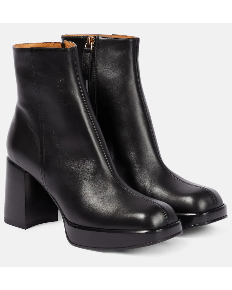 TOD'S Ankle Boots aus Leder Schwarz