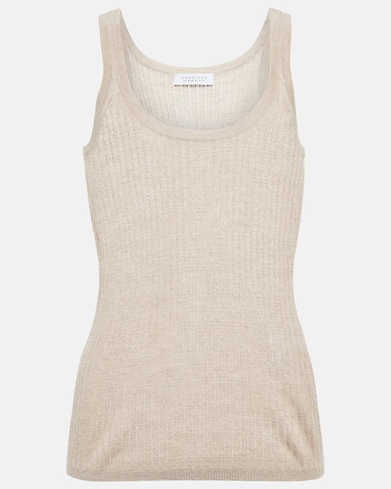 Gabriela Hearst Top Nevin aus Kaschmir und Seide Beige