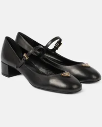 Prada Mary-Jane-Pumps 35 aus Leder Schwarz