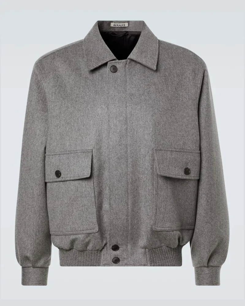AURALEE Blouson aus Kaschmir Grau