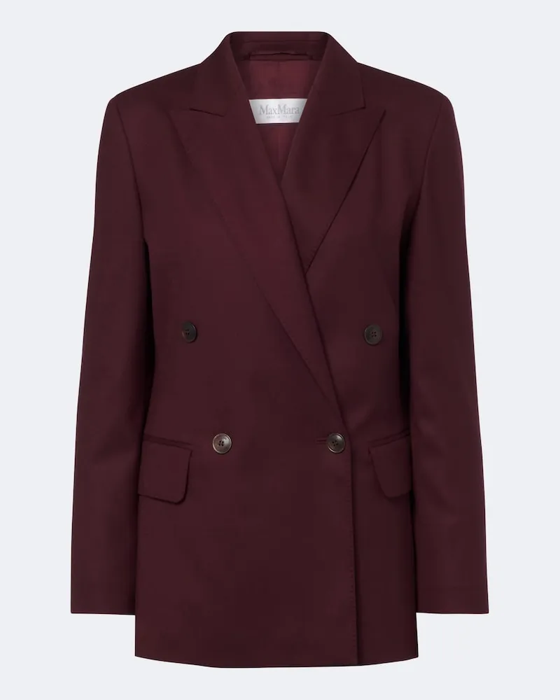 Max Mara Blazer aus einem Wollgemisch Burgunderrot
