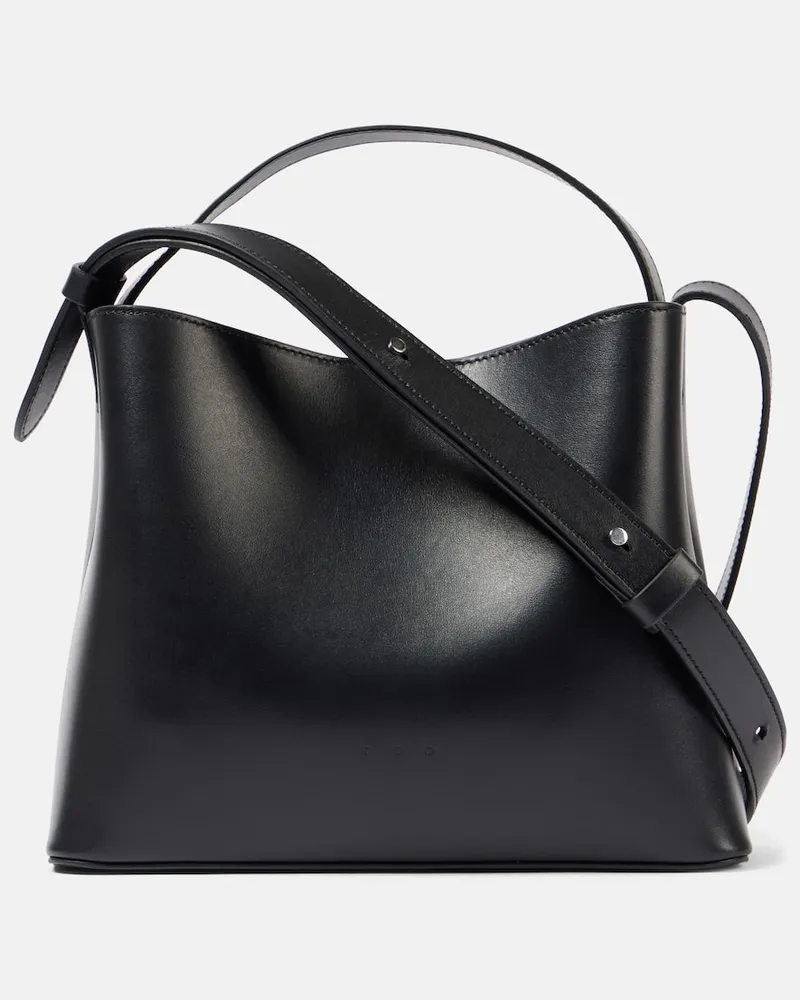 Aesther Ekme Tote Sac Mini aus Leder Schwarz