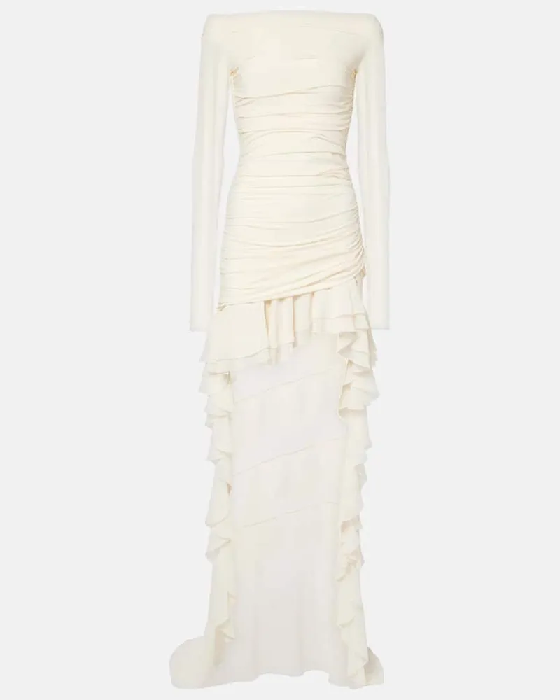 Blumarine Minikleid aus Jersey und Georgette Rot