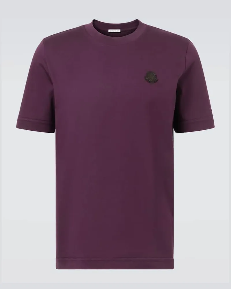 Moncler T-Shirt aus Baumwoll-Jersey Violett