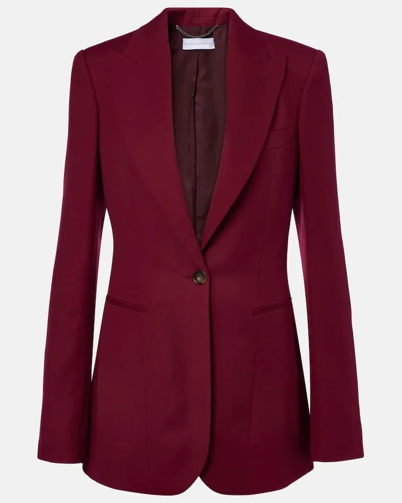 Stella McCartney Blazer aus Wolle Burgunderrot