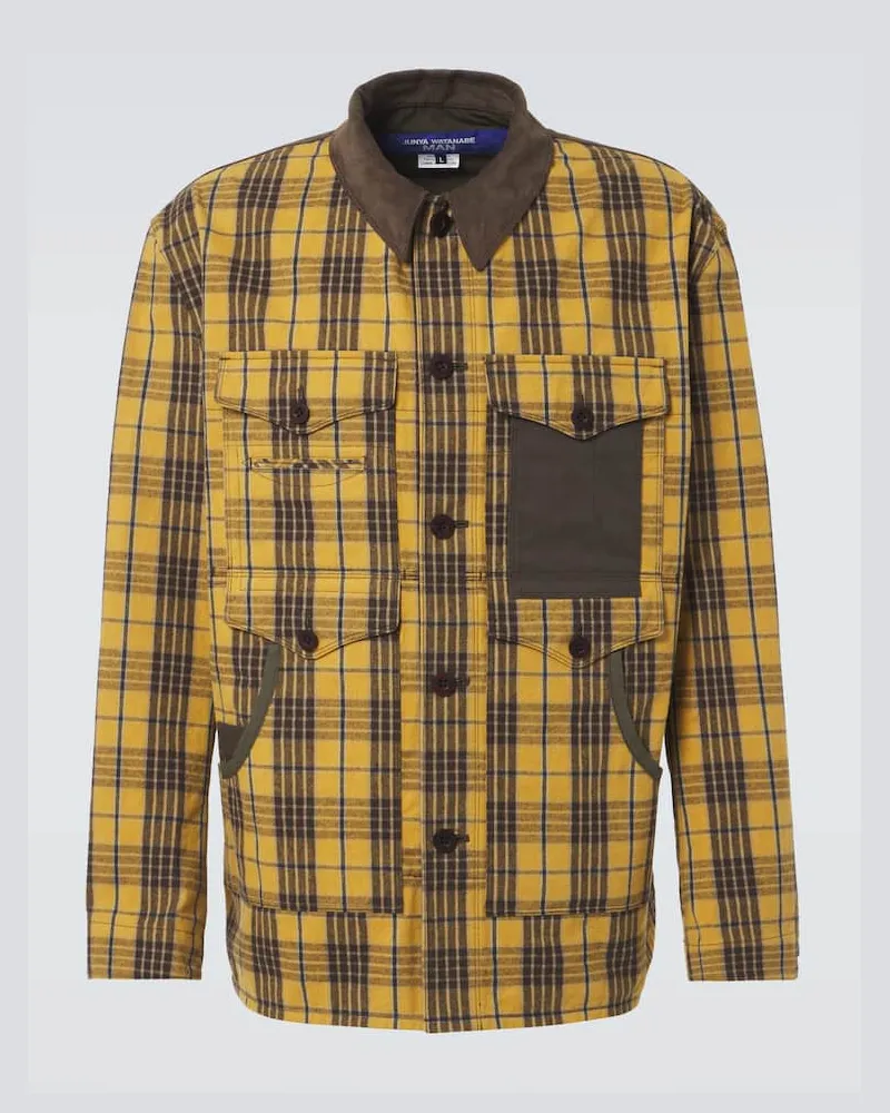 Junya Watanabe Jacke aus Baumwollflanell Gelb