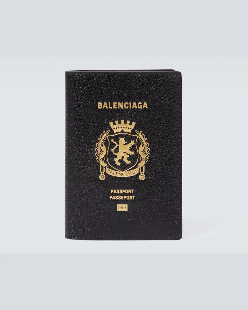 Balenciaga Reisepass-Etui Schwarz