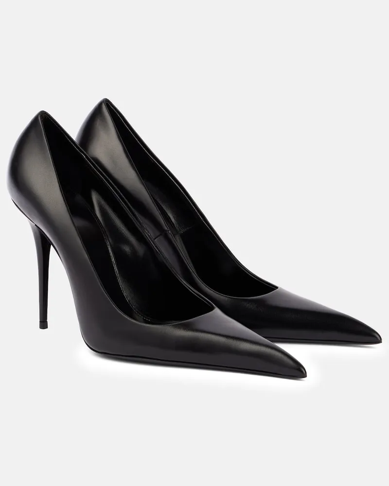Saint Laurent Pumps Élysée 105 aus Leder Schwarz