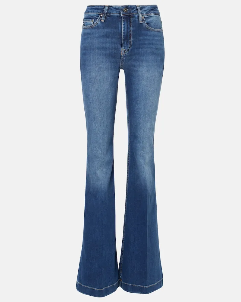 Adriano Goldschmied High-Rise Flared Jeans Tropea Blau