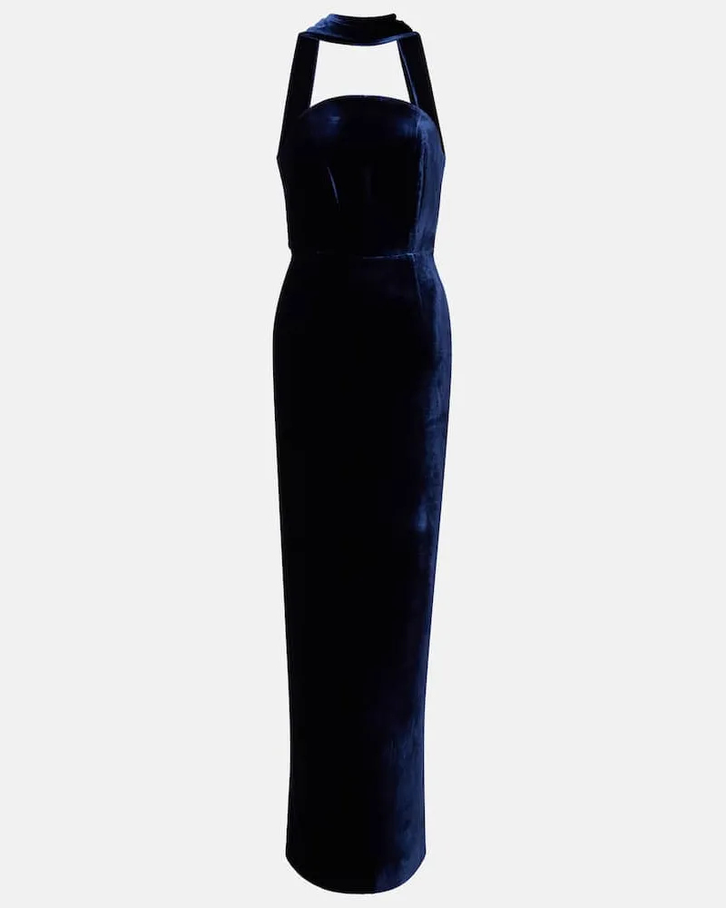 Roland Mouret Robe aus Samt Blau