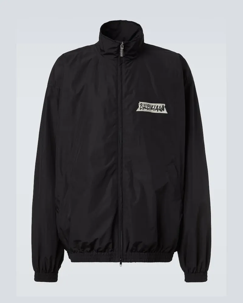 Balenciaga Trainingsjacke Masking Tape Schwarz