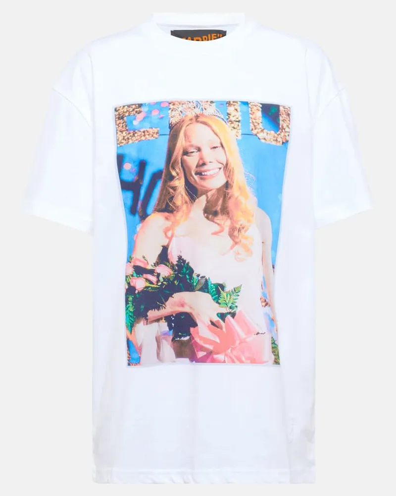 J.W.Anderson Bedrucktes T-Shirt aus Baumwolle Weiß
