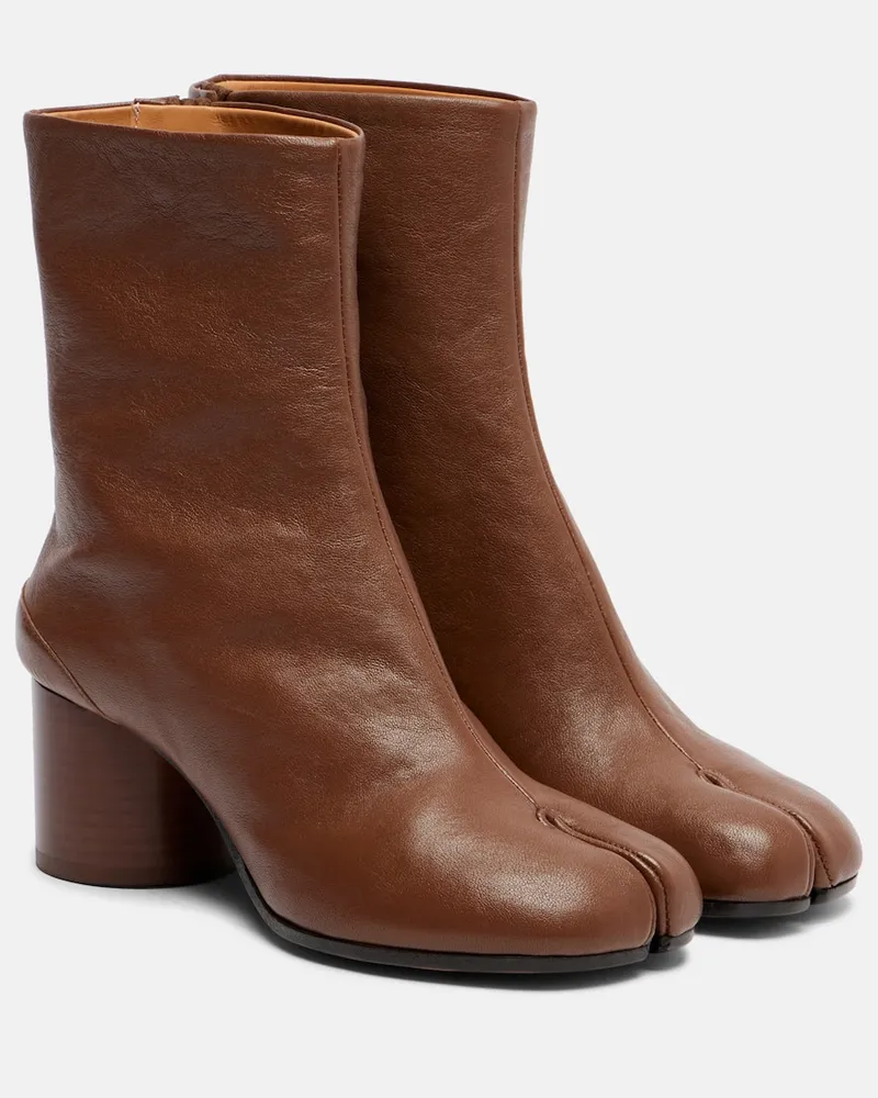 Maison Margiela Ankle Boots Tabi 60 aus Leder Braun