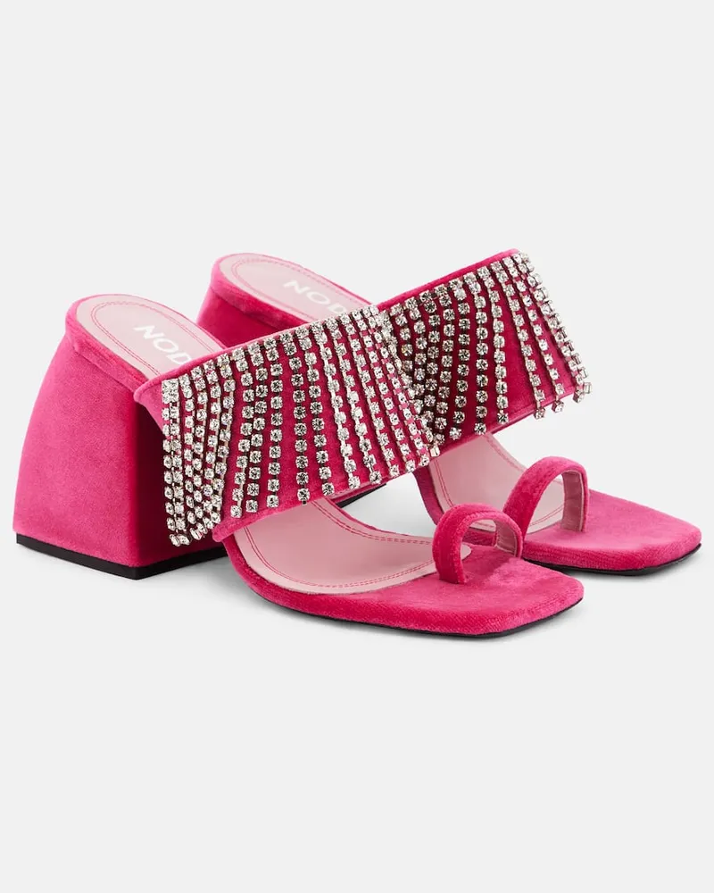NODALETO Sandalen Bulla Preston aus Veloursleder Rosa