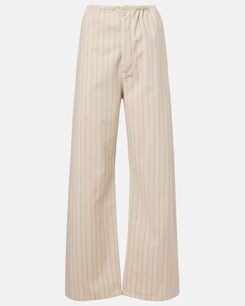 Maison Margiela Weite Hose aus Baumwolle Beige