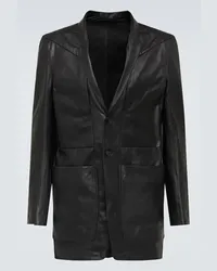 Rick Owens Blazer Lido aus Leder Schwarz