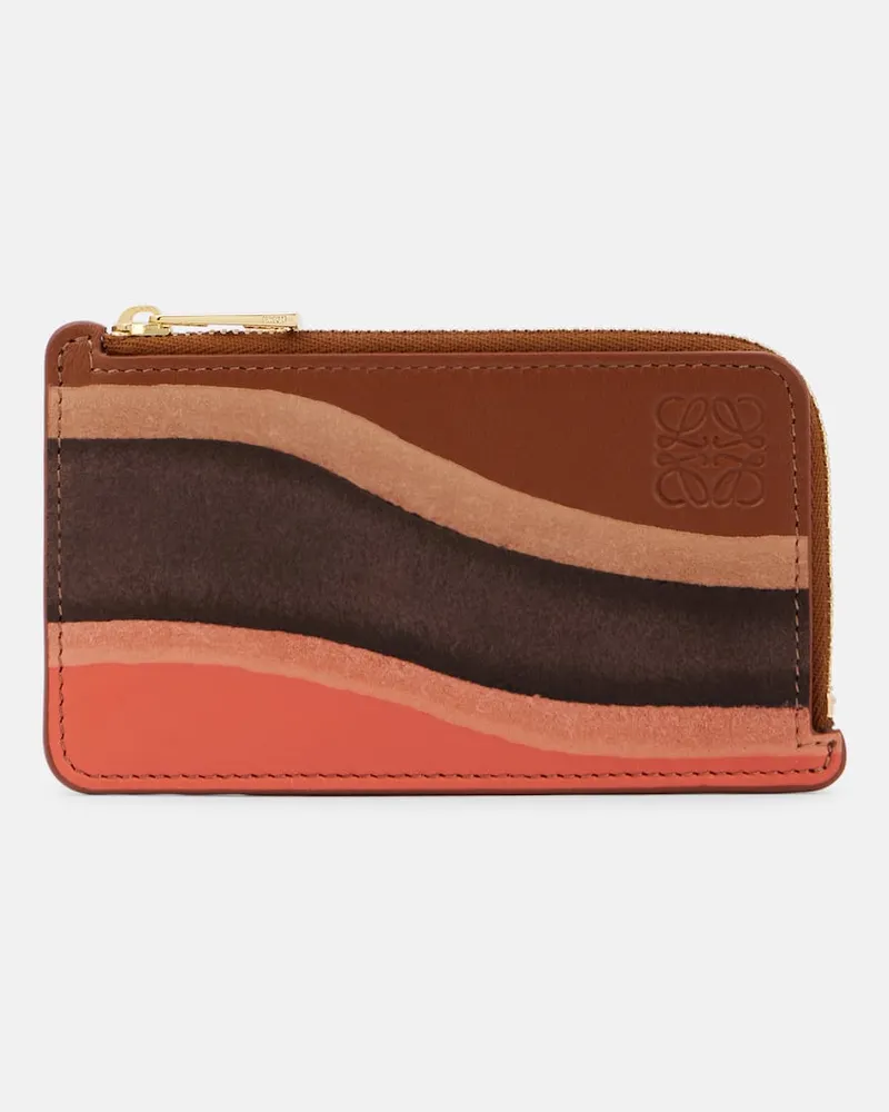 Loewe Portemonnaie Anagram aus Leder Braun