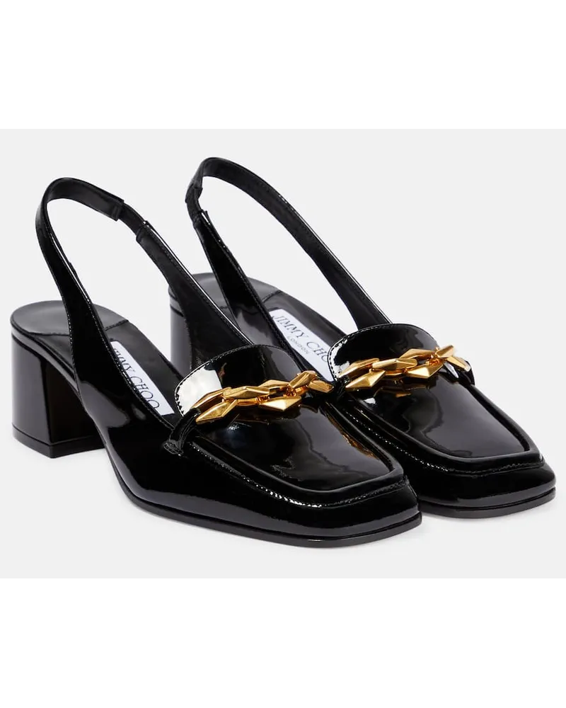 Jimmy Choo Slingback-Pumps Diamond Tilda 45 aus Lackleder Schwarz
