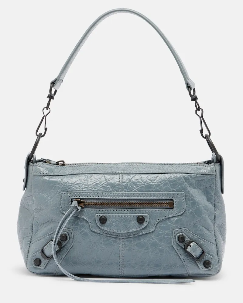 Balenciaga Schultertasche Le City Moto Mini Grau
