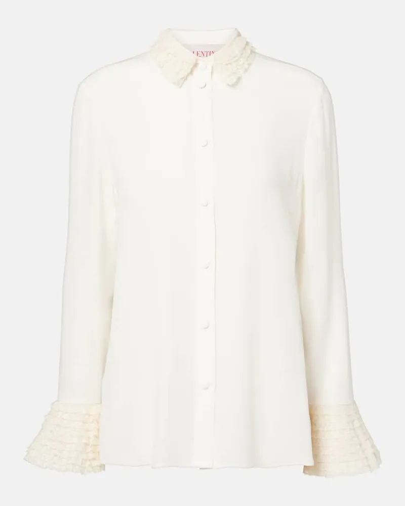 Valentino Garavani Bluse aus Seiden-Georgette Weiß