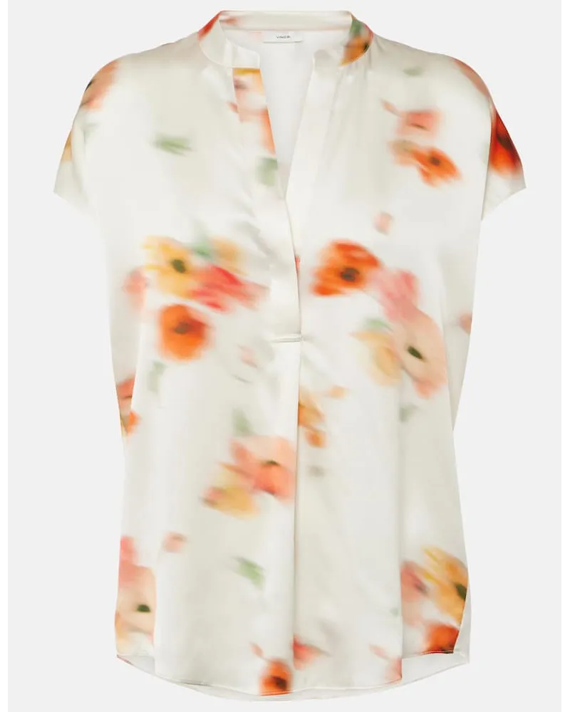 Vince Bluse aus Seidensatin Multicolor