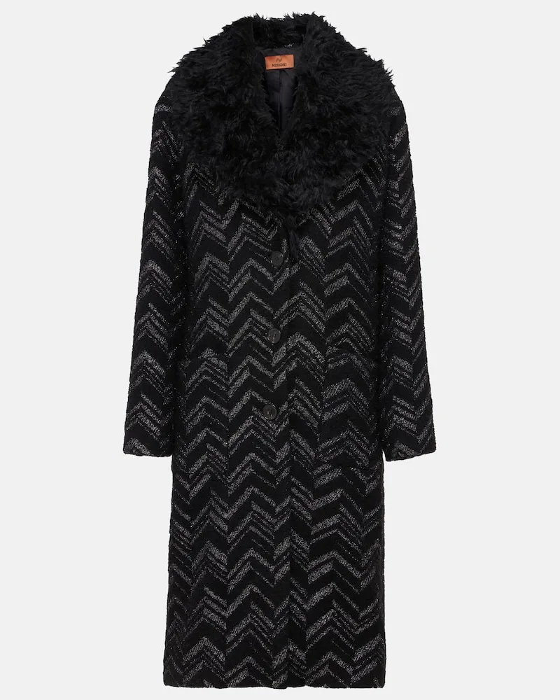 Missoni Mantel aus Bouclé Schwarz