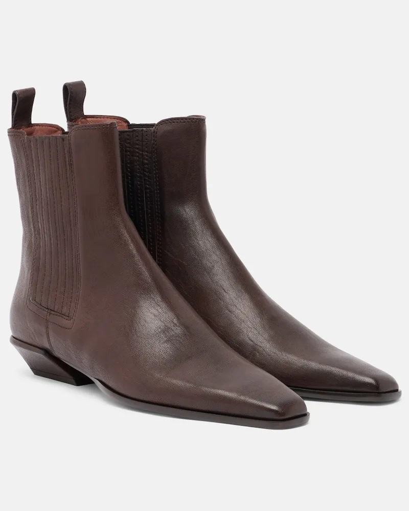 Paris Texas Ankle Boots Bettina aus Leder Braun