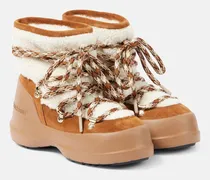 Schneestiefel Luna Low aus Shearling und Veloursleder