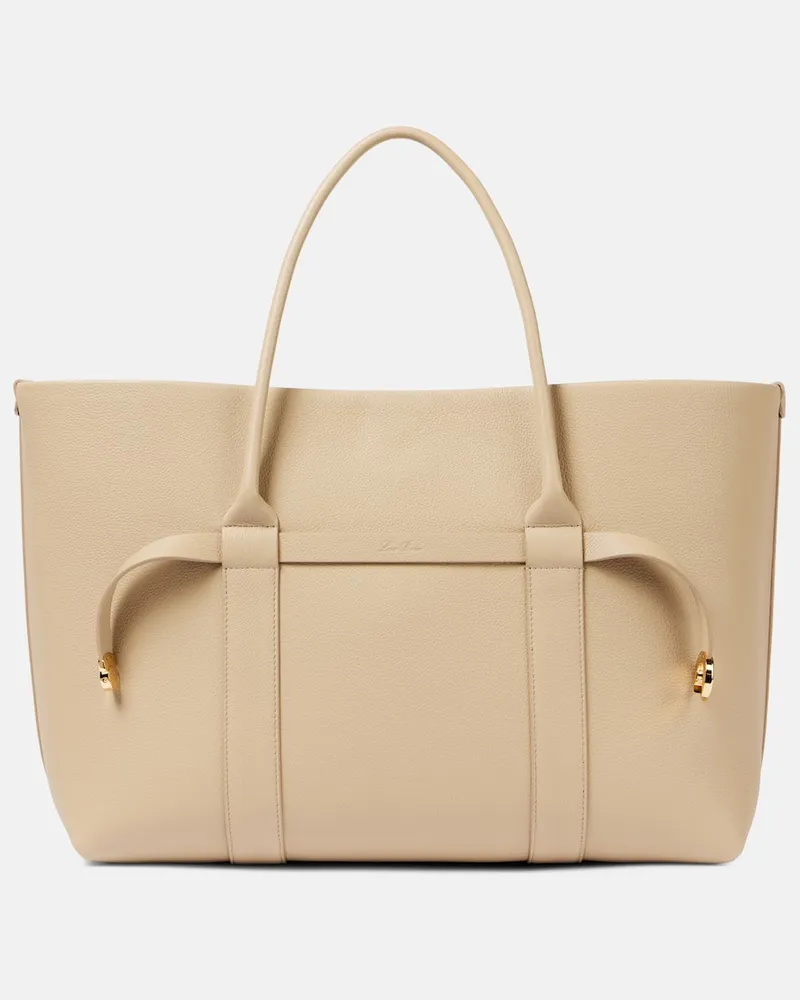 Loro Piana Tote Bag Ghiera Large aus Leder Beige