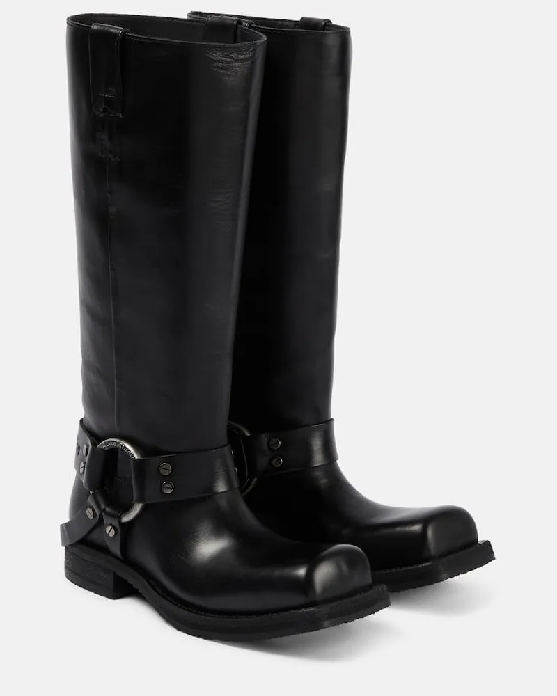 Acne Studios Stiefel aus Leder Schwarz