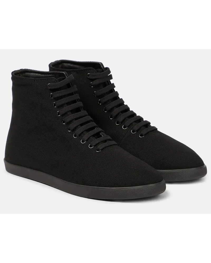 The Row High-Top Sneakers aus Canvas Schwarz