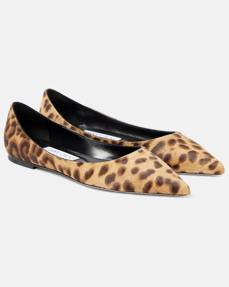 Jimmy Choo Bedruckte Ballerinas Love Nude