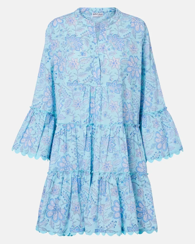 Juliet Dunn Minikleid aus Baumwolle Blau